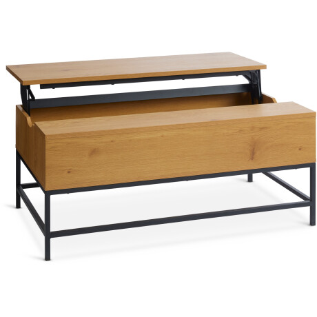 Mesa de centro AABENRAA L110 elevable roble Roble/negro