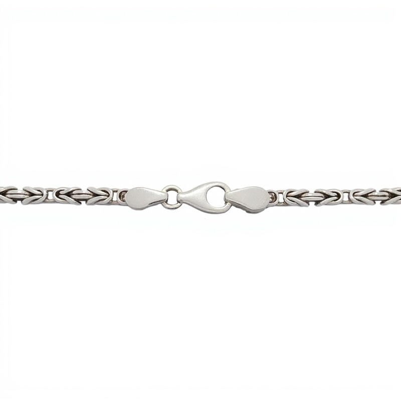 Cadena Bizantina-Plata y Oro-Sin Piedra-CD5001 sinpiedra