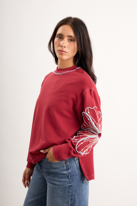 Buzo Floral 2027 Bordó