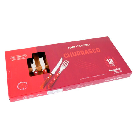 Juego de cubiertos 12 piezas mango de madera Martinazzo Juego de cubiertos 12 piezas mango de madera Martinazzo