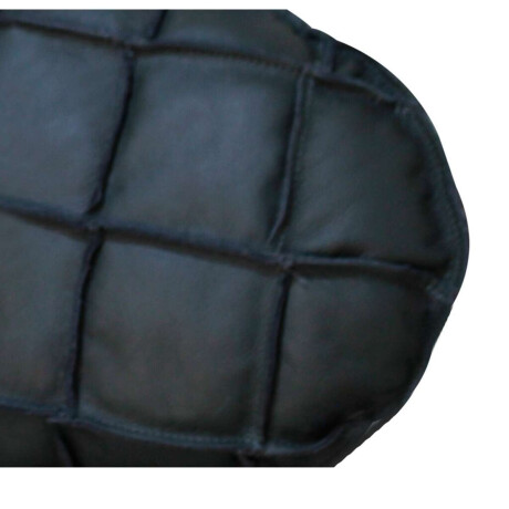 Almohadion Cuero 56x35cm oval chico Negro