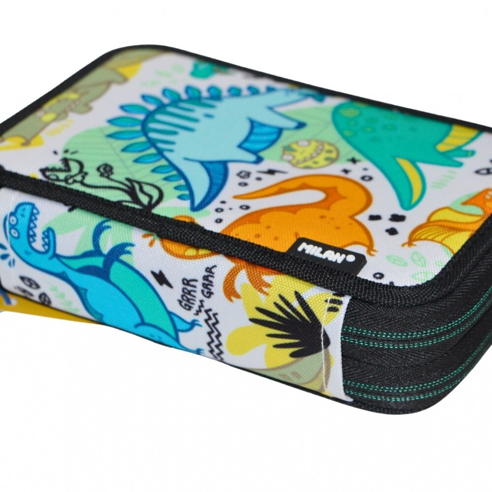 CARTUCHERA MILAN 2 PISOS COMPLETA DE UTILES DINOS CARTUCHERA MILAN 2 PISOS COMPLETA DE UTILES DINOS