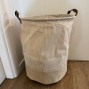 Canasto cesto para ropa sucia tela Beige