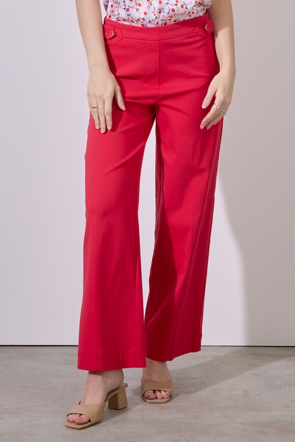 Pantalon Hebilla & Boton ROJO