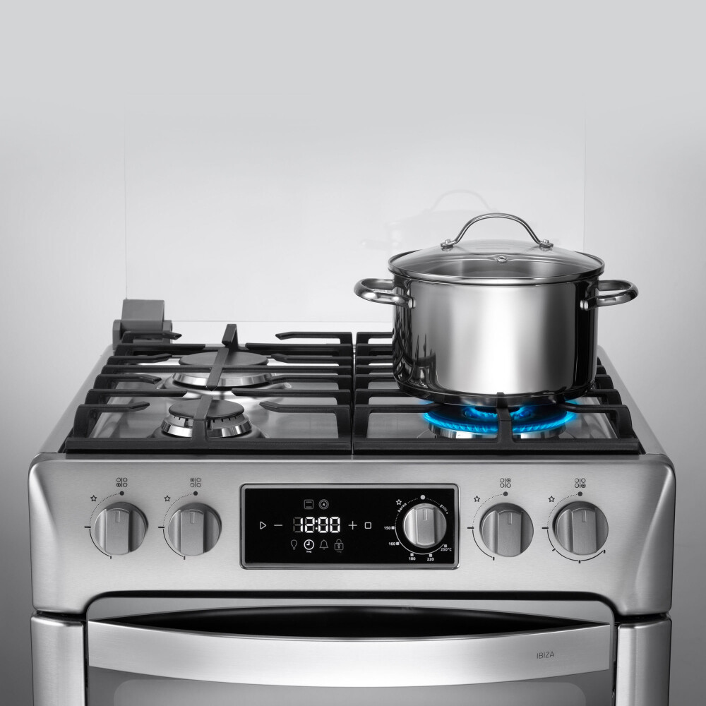 COCINA GAS INDURAMA INOX GRIS IBIZA ZÁFIRO