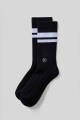Medias The Everyday Crew Unisex Black / Classic White Stripe