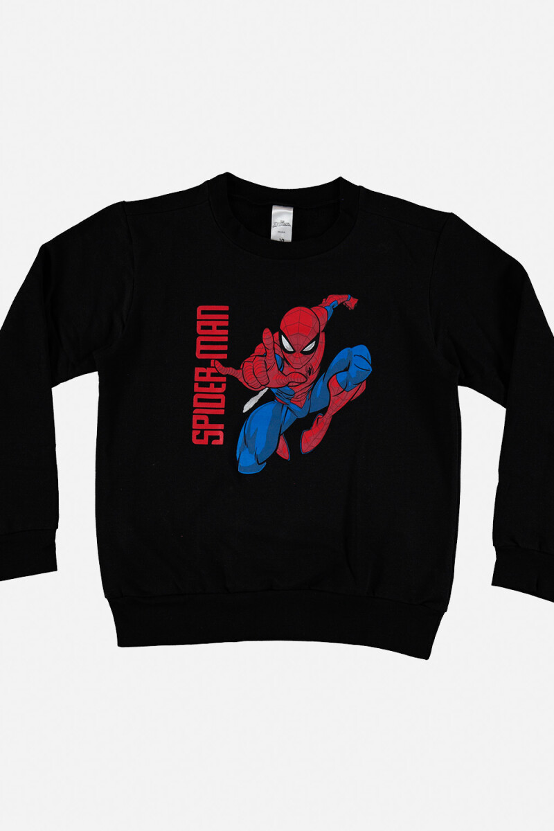 Sweatshirt niño Spiderman NEGRO
