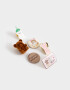 Pin Set De 6 Mini Pins: 2 Esmaltados, 2 De Felpa Y 2 De Chapita - Combinacion Multicolor
