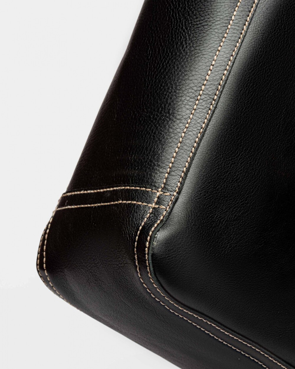 Shopper Vera en cuero vegetal liso Negro