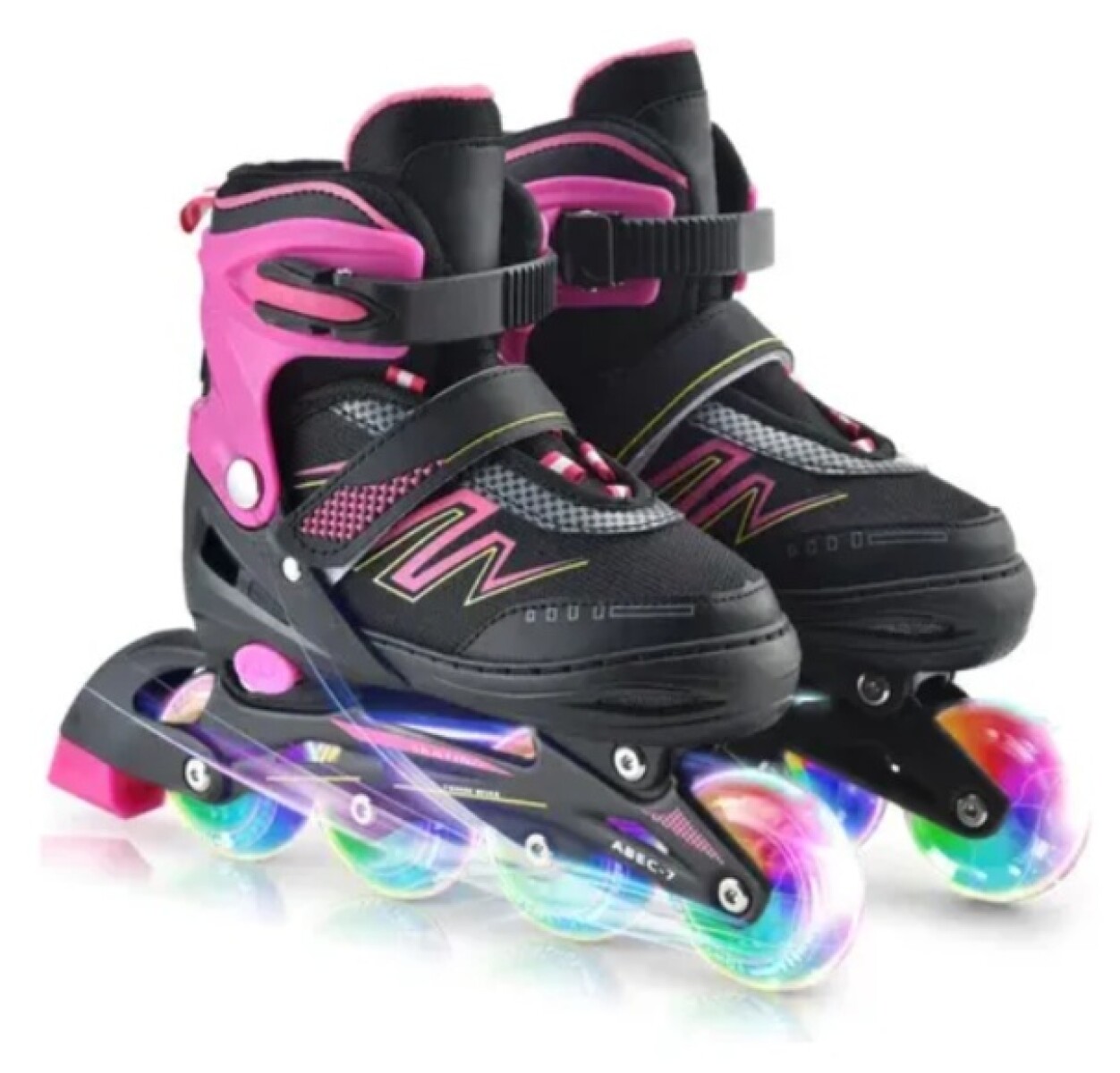 Rollers Patines Ajustables Con Luces Infantil talle S - Rollers Patines Ajustables Con Luces Infantil Talle S 