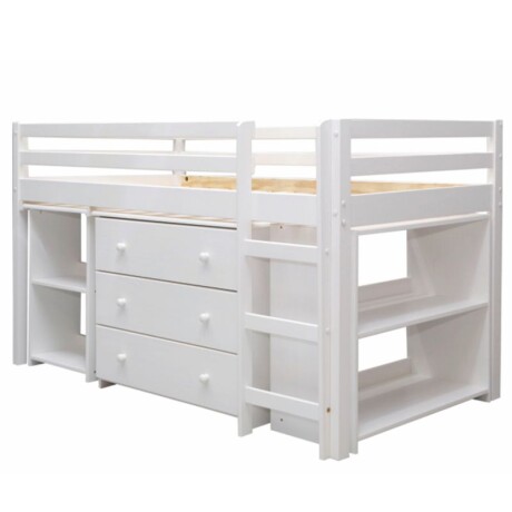 Cama + Escritorio Woods Blanco