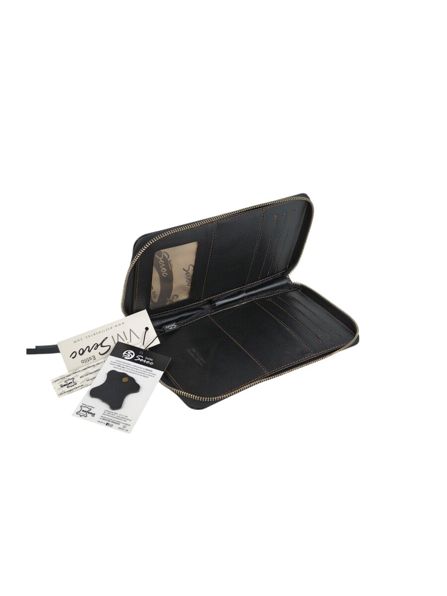 Porta pasaporte y documentos de viaje - Negro 