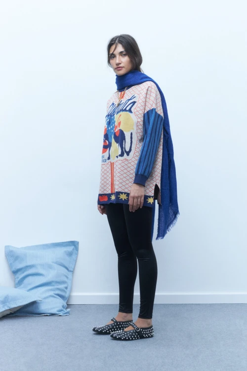Sweater Disfruta azul