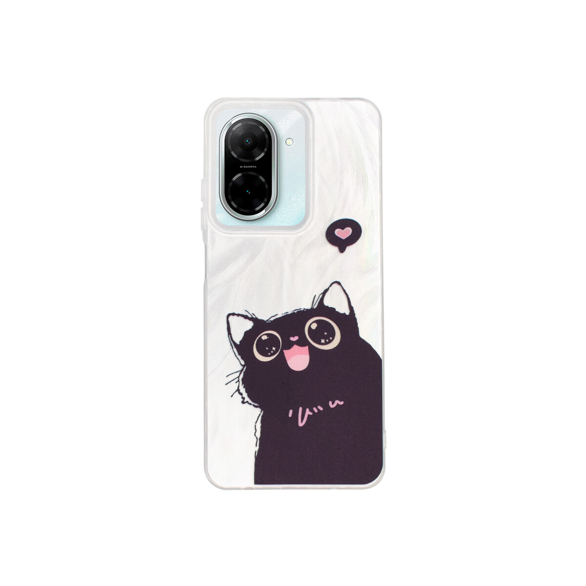 Protector para Xiaomi Redmi A5 plateado diseño gato animado 