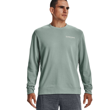 BUZO UNDER ARMOUR RIVAL TERRY LOGO Light Green