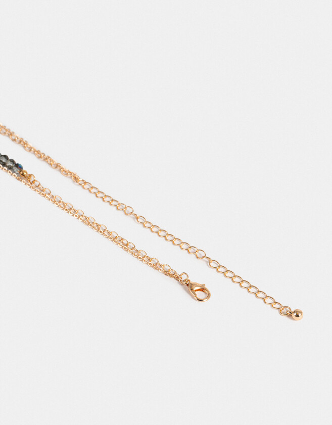 Collares Cortos Capsula Especial Collar Con Dije Medio Sol Media Luna Estrellas "trust Your Star" - Dorado