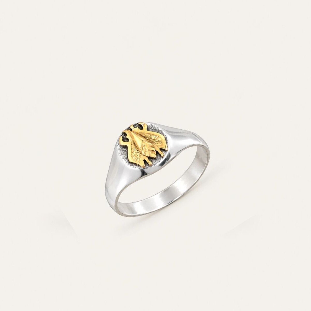 Anillo Maestra - Plata y Oro 