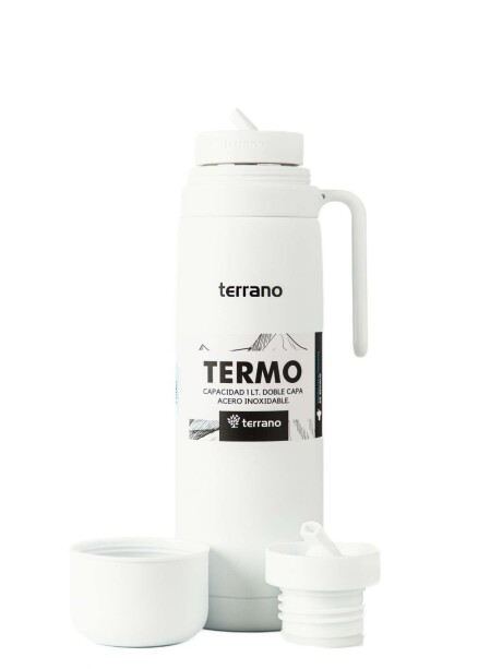 Termo con Manija Color Blanco