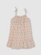 Vestido Ikat De Tirantes Con Bordado Al Blanco Roto