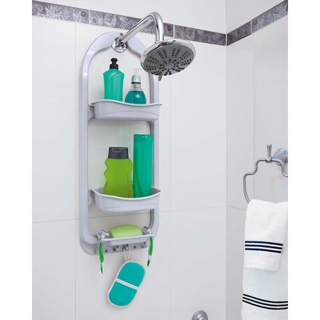 Organizador de ducha multiuso para colgar Rimax con 2 niveles Organizador de ducha multiuso para colgar Rimax con 2 niveles