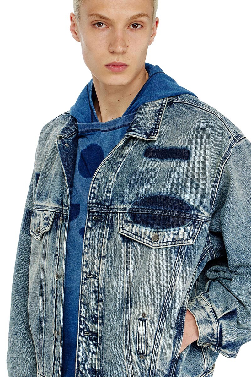 Chaqueta Denim Para Unisex D-Denver-S2 Azul Medio