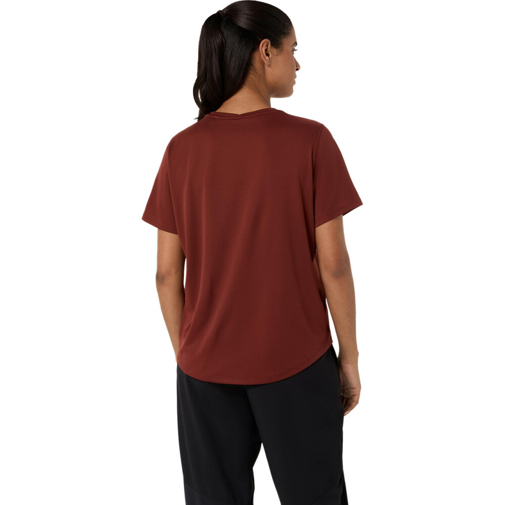 Polo Running Asics Silver SS Top Mujer Singed Red