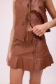 FALDA JAPONA COURO Camel