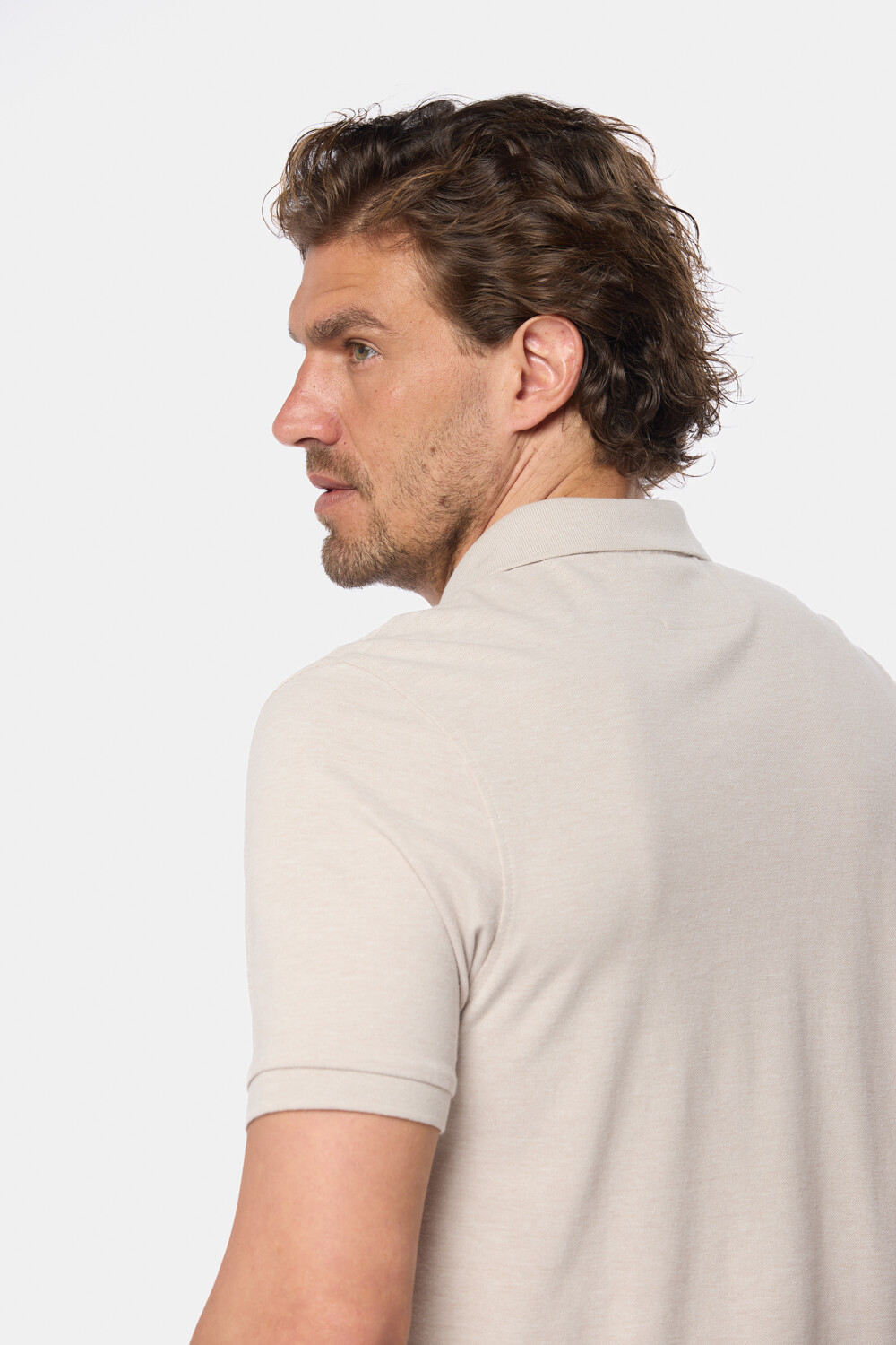 REMERA POLO PIQUE LISA Beige