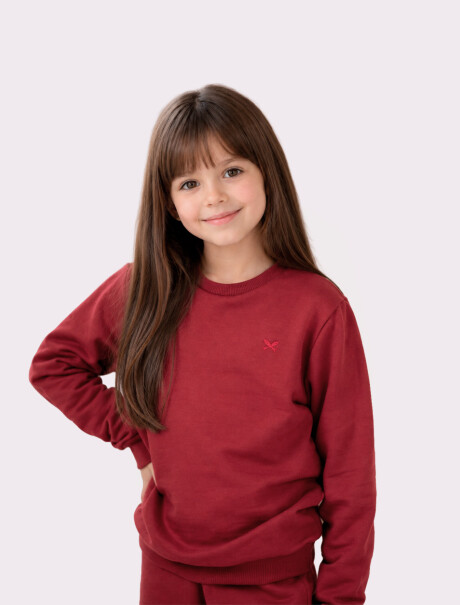 BUZO BÁSICO UNISSEX INFANTIL ROJO