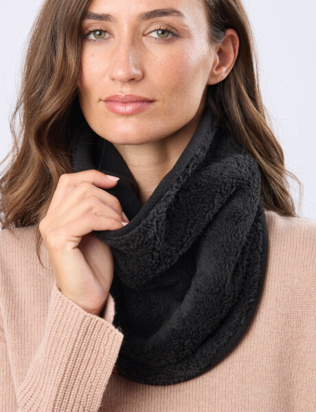 CUELLO POLAR Y SHERPA Negro