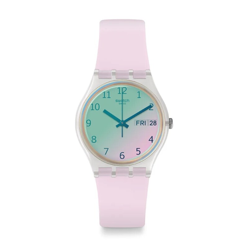 Reloj Swatch GE714 White Bishop para mujer de silicona Rosa