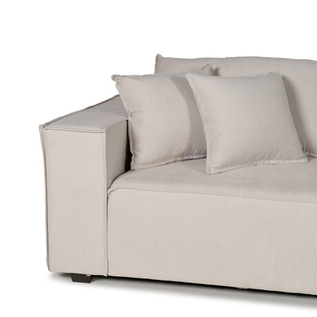 Sofá Modular Maia (5 módulos) - Tela Microfibra 12072 (Beige)