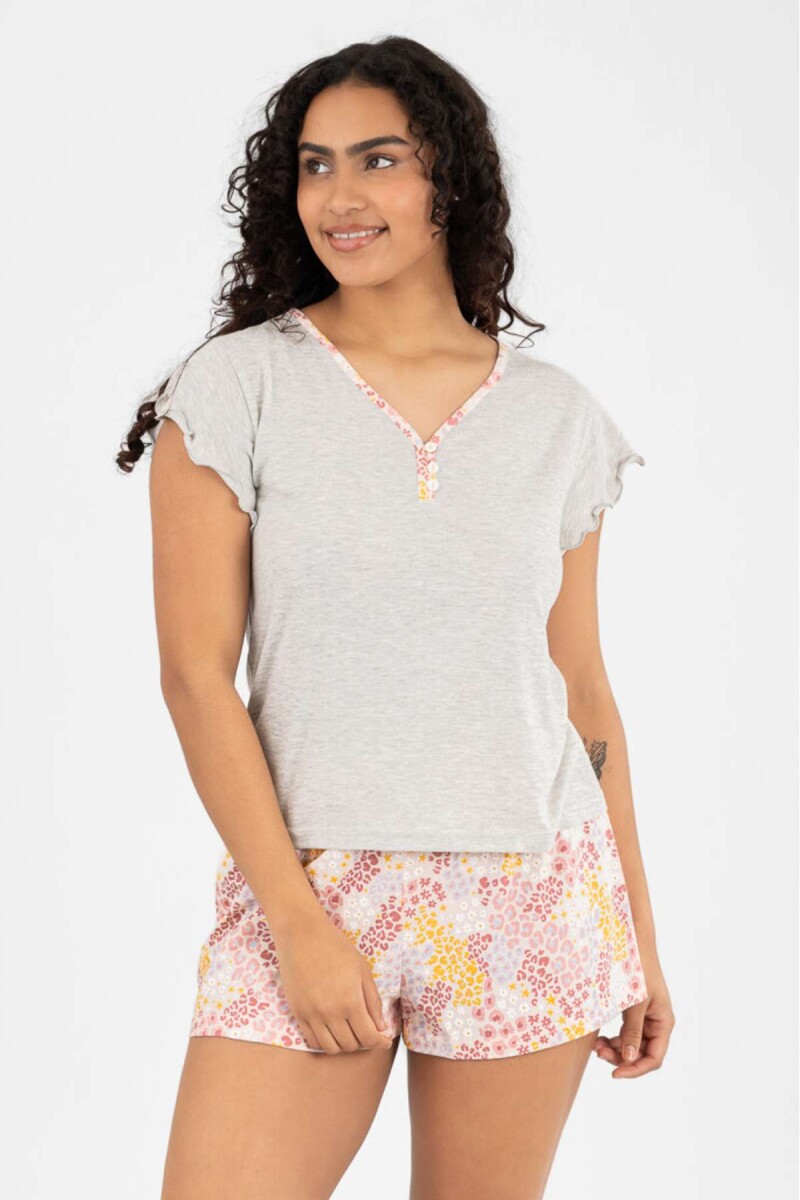 Pijama carnaval - Gris melange 