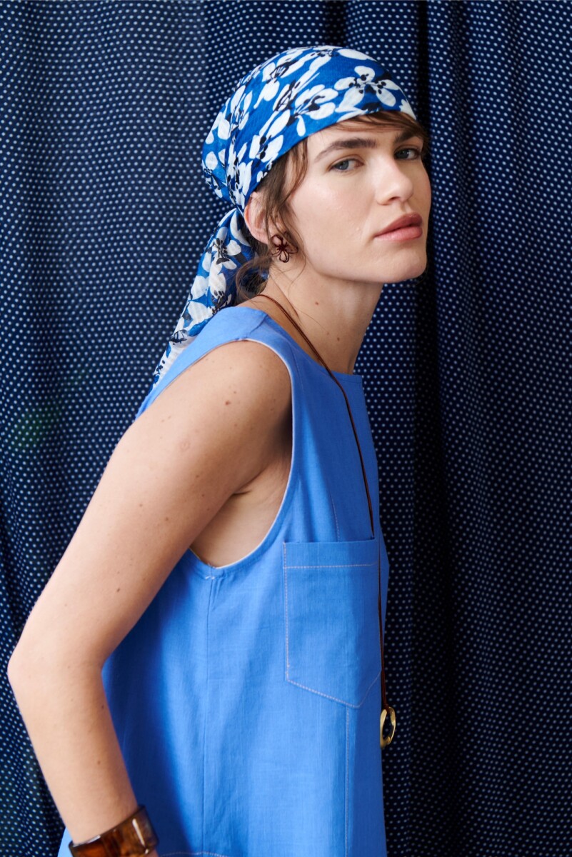 TOP LINO POCKET - AZUL 