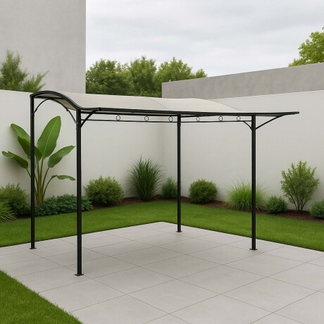 PÉRGOLA ACERO-Y-POLIESTER NATURAL-BEIGE LEON