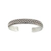 Brazalete trenzado con borde-Plata 925-Sin Piedra-BR3012 sinpiedra