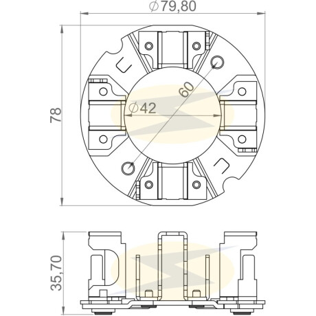 PORTA CARBONES - ARR. D.REMY 38MT 12V UNIFAP PORTA CARBONES - ARR. D.REMY 38MT 12V UNIFAP
