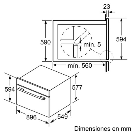HORNO DE EMPOTRAR BOSCH 112-LITROS GRIS PIROLITICO VBD5780S0
