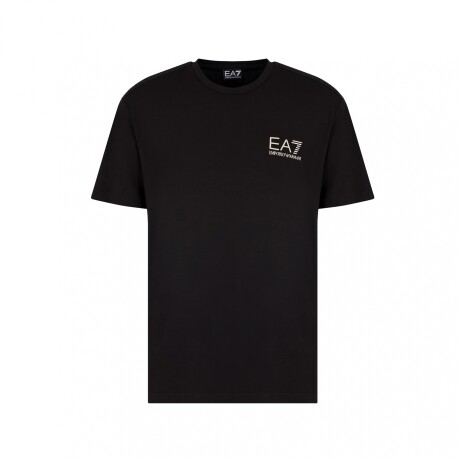 GOLD LABEL VISCOSE-JERSEY CREW-NECK - EA7 EMPORIO ARMANI Black