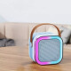 Parlante A Batería Bluetooth Con Luces Led De Colores Celeste