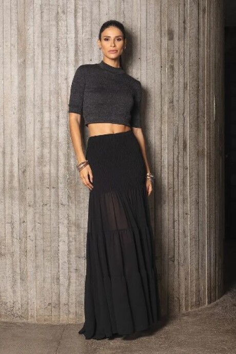 Falda larga Tallulah Negro