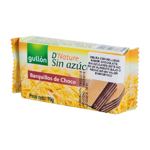 Galletas Waffle De Chocolate Sin Azúcar Gullón 60g Waffle Chocolate S/a Gullon
