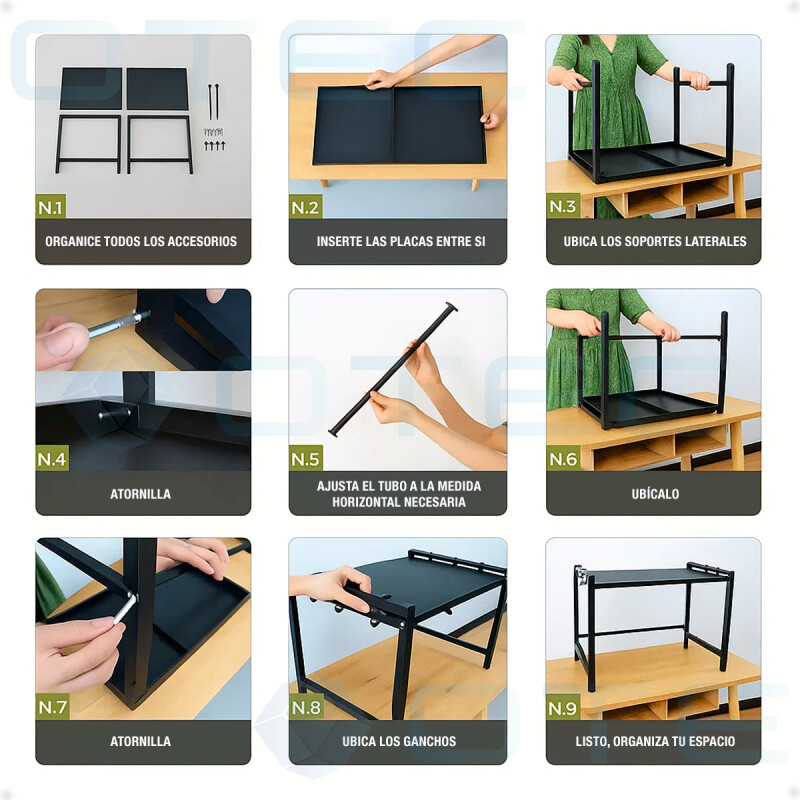 Estante Para Microondas Rack Soporte Organizador Extensible Estante Para Microondas Rack Soporte Organizador Extensible
