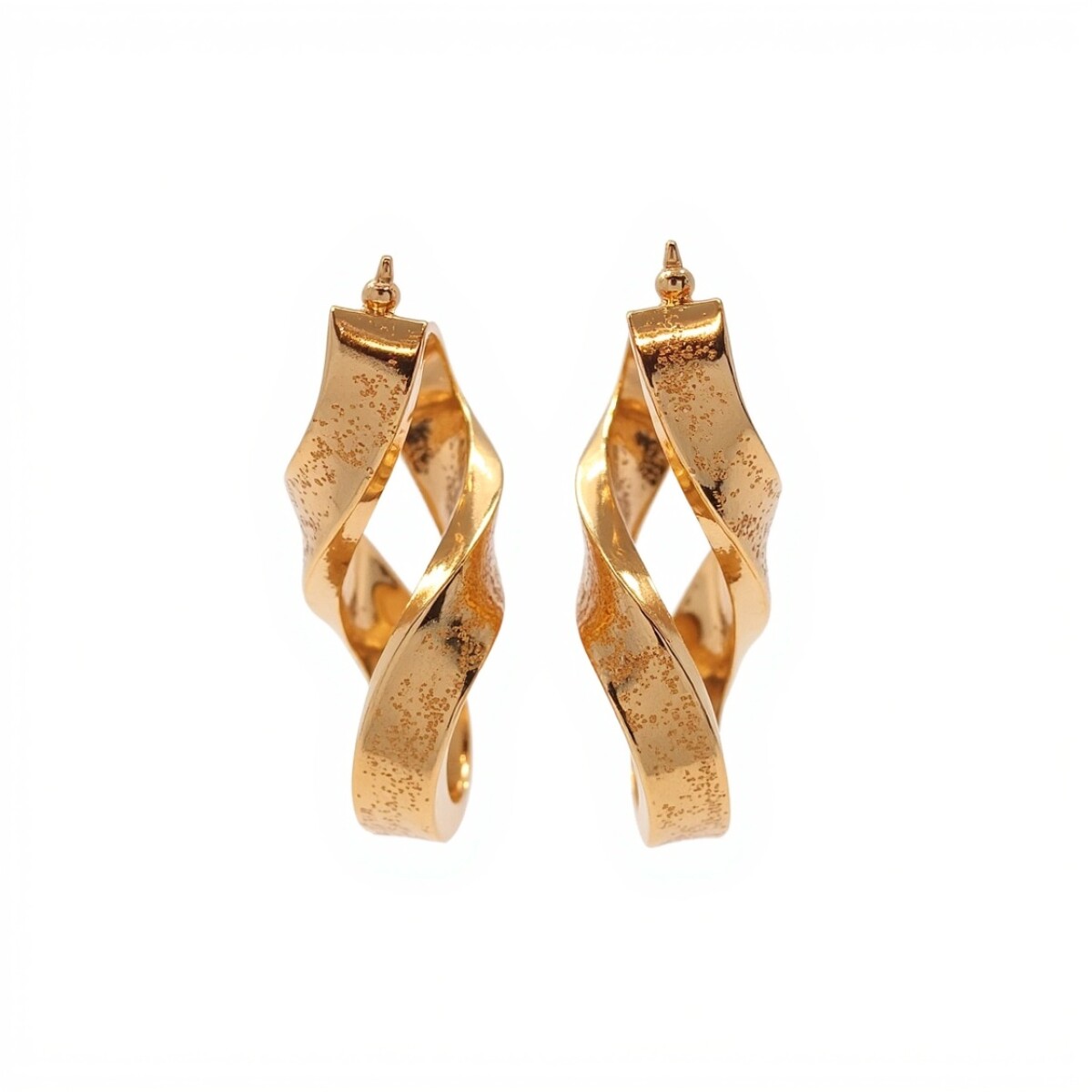 Caravanas aros Infinito diseño Greca de oro 18k- Oro 18K - Sin piedra- CA9502 - sinpiedra 
