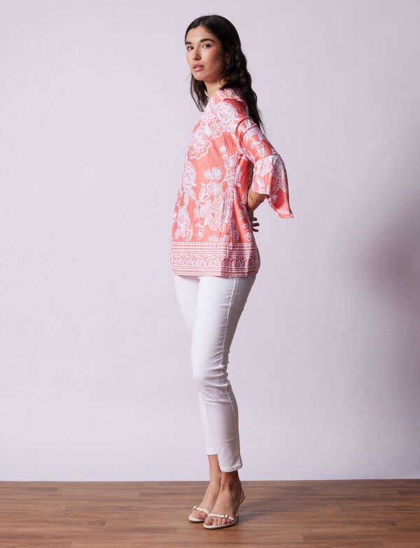 Blusa Flores CORAL