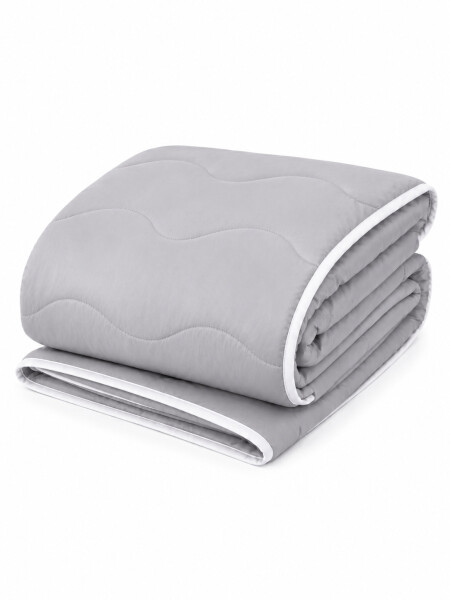CUBRE CAMA LISO 1 PLAZA 150 x 230CM GRIS CLARO