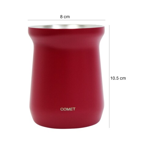 Mate Acero Inoxidable Doble Pared 260ml Comet Colores Lisos Bordó