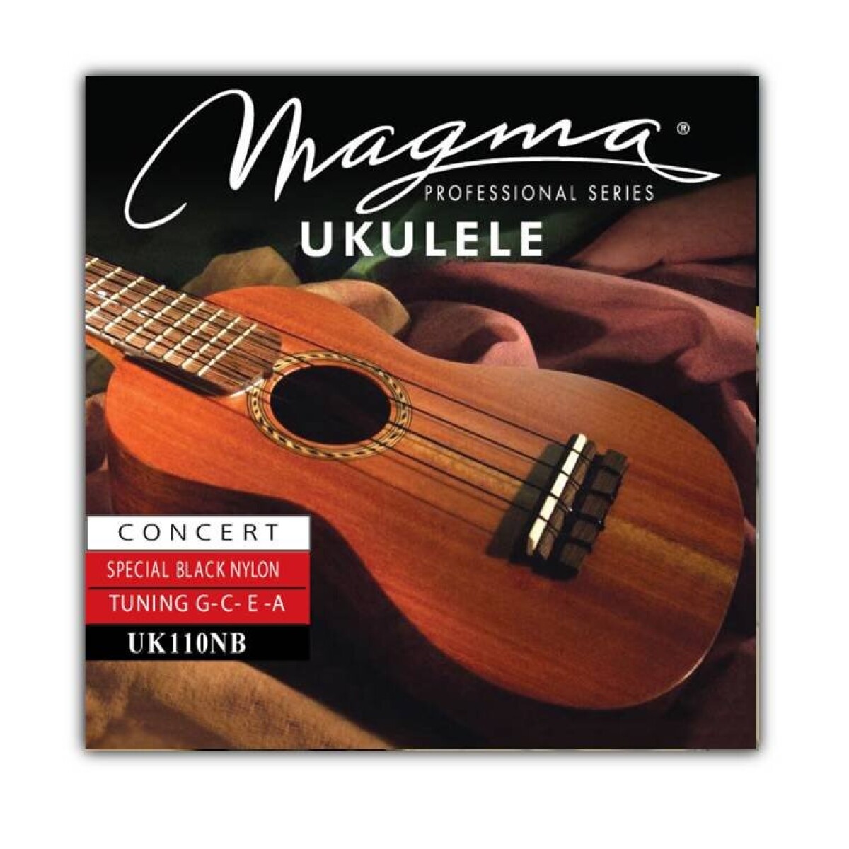 Encordado Magma Ukulele Concert N Black Hawaiian UK110NB 