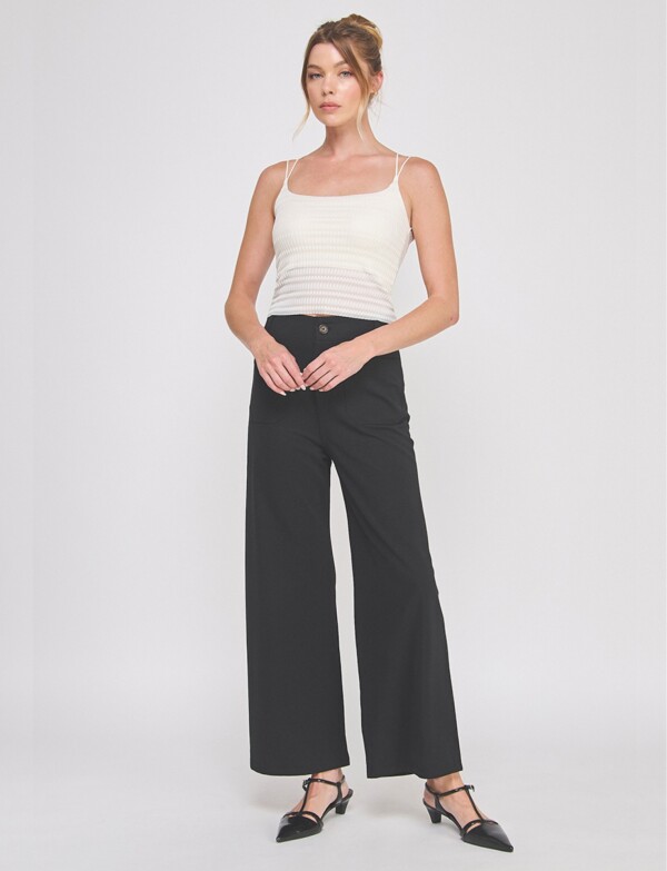 Top Crop Texturado Con Breteles Dobles Cruzdos CRUDO