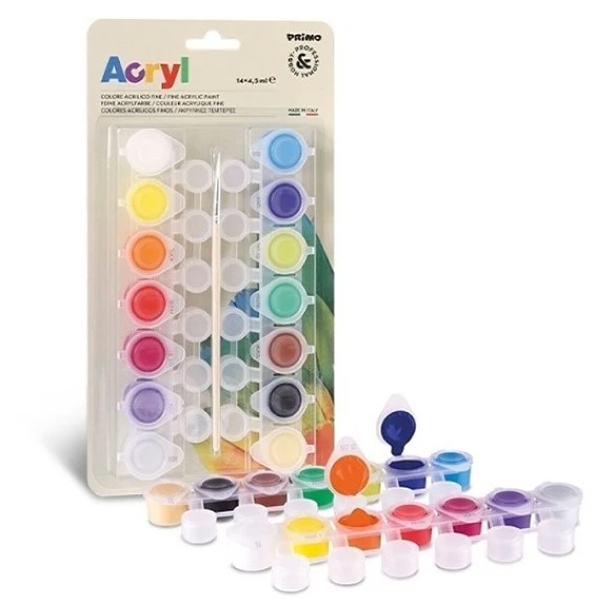 Primo pintura acrilica x14 colores de 4.5ml 